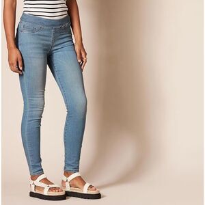 Amazon Essentials Leggings 18 Short Blue Light Wash Pull On Mid Rise Stretch
